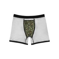 Men Only Boxer Briefs with Camo Leaves Print