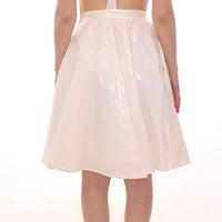 White Halterneck Knee Length Tea Dress