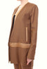 Brown Wool Silk Blazer Coat Jacket