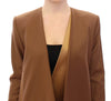 Brown Wool Silk Blazer Coat Jacket