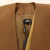 Brown Wool Silk Blazer Coat Jacket