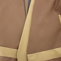 Brown Wool Silk Blazer Coat Jacket