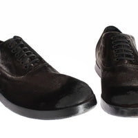 Brown Velvet Casual Mens Laceups Shoes