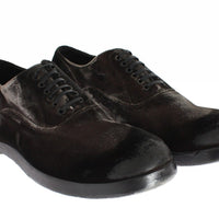 Brown Velvet Casual Mens Laceups Shoes