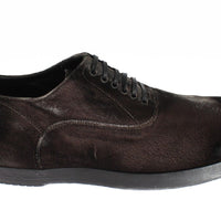 Brown Velvet Casual Mens Laceups Shoes