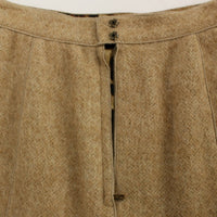 Beige Alpaca Above Knees Pencil Skirt