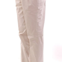 Beige Cotton Chinos Pants