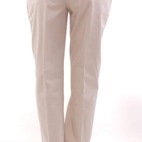 Beige Cotton Chinos Pants