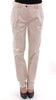 Beige Cotton Chinos Pants