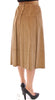 Beige Leopard Corduroy Long Skirt