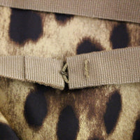 Beige Leopard Corduroy Long Skirt