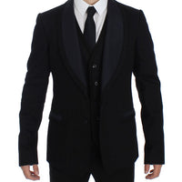 Black Torero Slim Fit Stretch Blazer