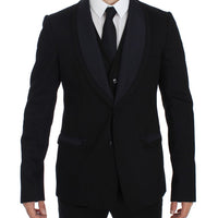 Black Torero Slim Fit Stretch Blazer