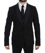 Black Torero Slim Fit Stretch Blazer