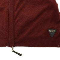 Bordeaux zipper cardigan sweater