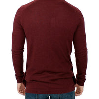 Bordeaux zipper cardigan sweater