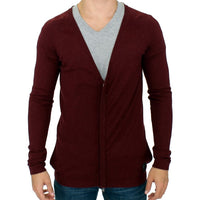 Bordeaux zipper cardigan sweater