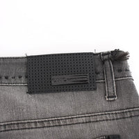 Gray straight leg jeans