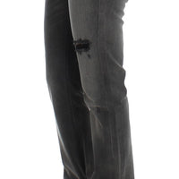 Gray straight leg jeans