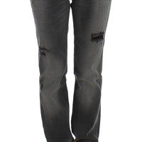 Gray straight leg jeans