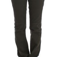 Green slim leg jeans