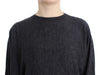 Gray knitted batwing sweater