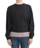 Gray knitted batwing sweater