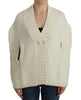 White knitted cardigan