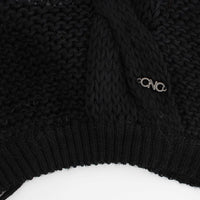 Black sleeveless knitted cardigan