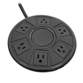 Accell Surge Protector D080B-048B Power Air 1080J Surge Protector with 2xUSB-A 6ft black