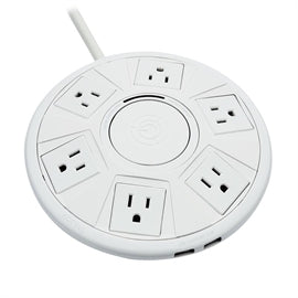 Accell Surge Protector D080B-048F Power Air 1080J Surge Protector with 2xUSB-A 6ft white