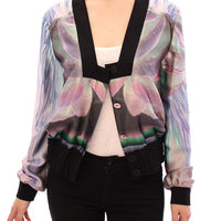 Multicolor silk blouse jacket