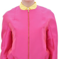 Pink silk blend jacket
