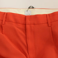 Orange boyfriend stretch pants