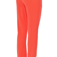 Orange boyfriend stretch pants