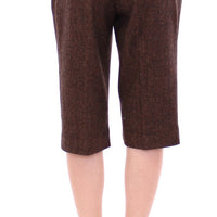 Brown wool shorts pants