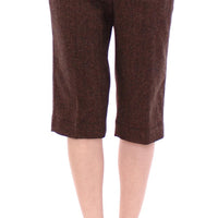 Brown wool shorts pants