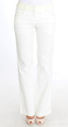 White Striped Straight Fit Pants