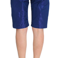 Blue Above Knees Bermuda Shorts