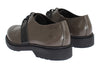 Gray Brown Leather Laceups Shoes