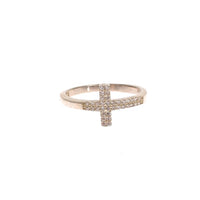 Silver CZ Cross 925 Ring