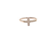 Silver CZ Cross 925 Ring