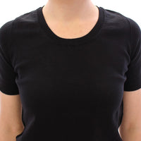 Black crewneck cotton t-shirt
