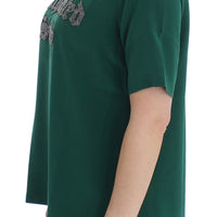 Green silk Enchanted Sicily t-shirt