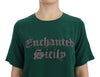 Green silk Enchanted Sicily t-shirt