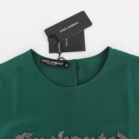 Green silk Enchanted Sicily t-shirt