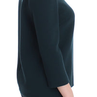 Green 3/4 sleeve wool blouse