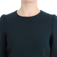 Green 3/4 sleeve wool blouse