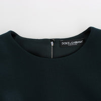 Green 3/4 sleeve wool blouse