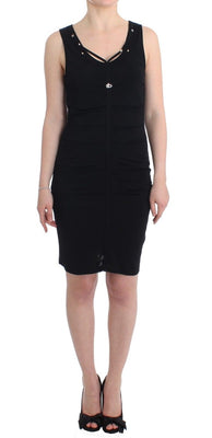 Black pencil sheath dress